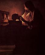 Georges de La Tour Bubende Maria Magdalena oil on canvas